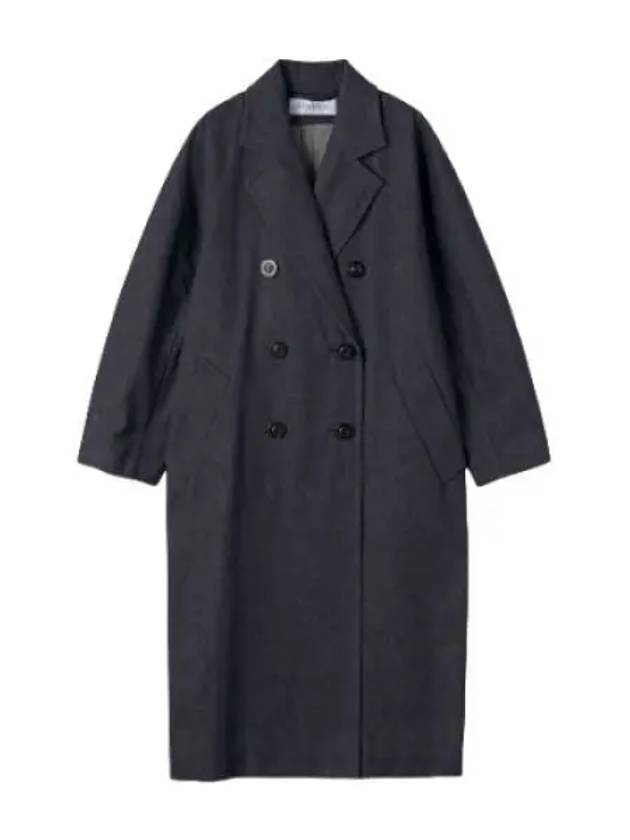 Baco Denim Cord Ultra Marine Coat - MAX MARA - BALAAN 1