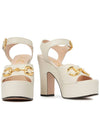 Horsebit Platform Sandals White - GUCCI - BALAAN 4