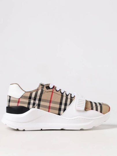 Vintage Check Suede Leather Sneakers Archive Beige - BURBERRY - BALAAN 2