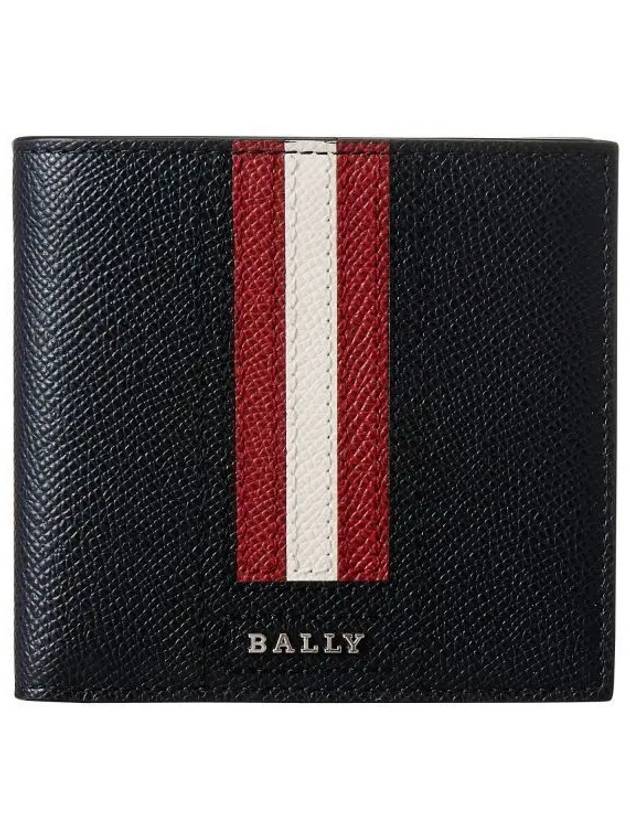 Men’s 3 Stripes Half Wallet Black - BALLY - BALAAN 2