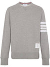 4 Bar Loopback Jersey Sweatshirt Light Grey - THOM BROWNE - BALAAN 2