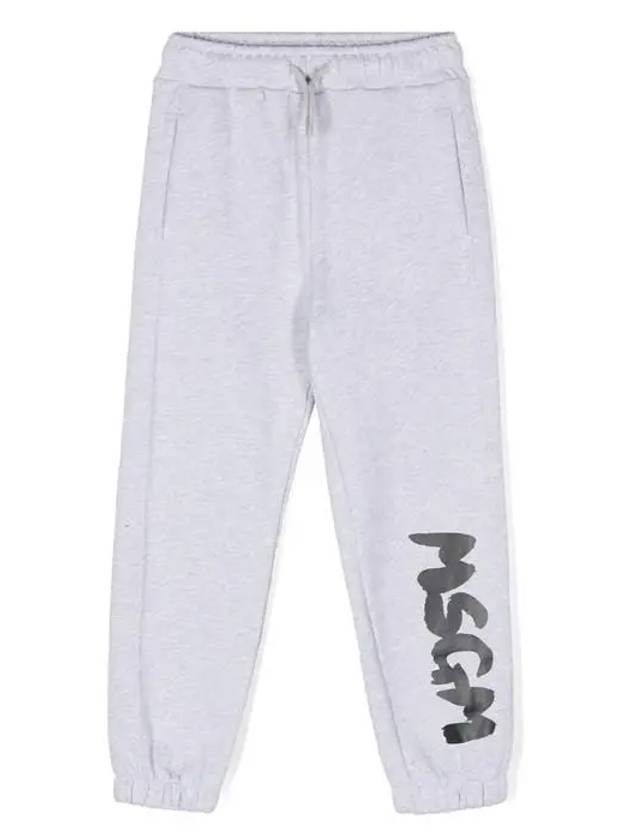 Kids Sketch Logo Track Pants Gray - MSGM - BALAAN 1