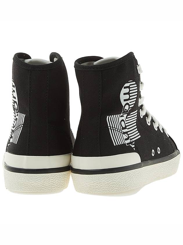 Women's Benkeenh Logo High Top Sneakers Black - ISABEL MARANT - BALAAN 5