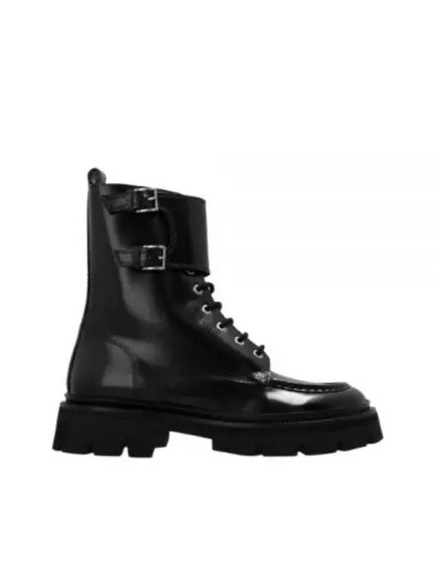 Lace-Up Double Strap Combat Boots Black - AMI - BALAAN 2