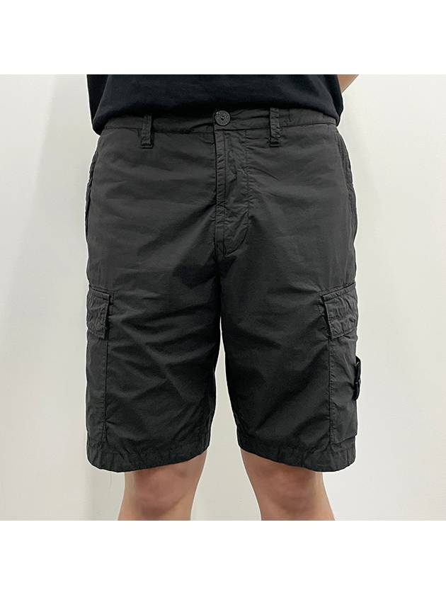 Light Stretch Cotton Bermuda Shorts Dark Grey - STONE ISLAND - BALAAN 3