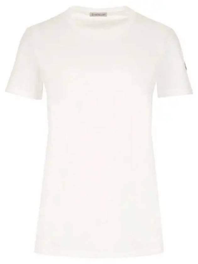 Logo Patch Jersey Cotton Short Sleeve T-Shirt Off White - MONCLER - BALAAN 2