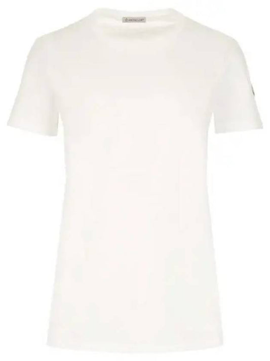 Logo Patch Jersey Cotton Short Sleeve T-Shirt Off White - MONCLER - BALAAN 2