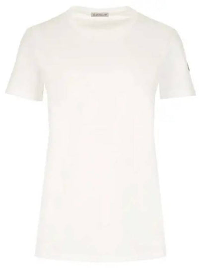 Logo Patch Jersey Cotton Short Sleeve T-Shirt Off White - MONCLER - BALAAN 2