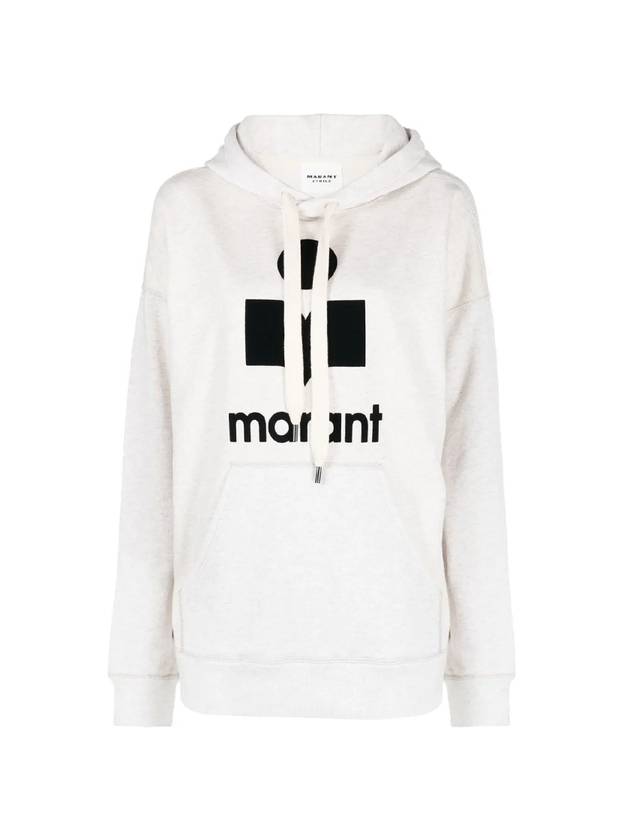 Mansel Logo Cotton Hoodie Ecru - ISABEL MARANT ETOILE - BALAAN.