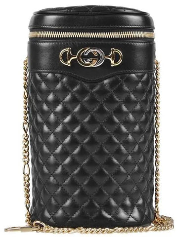 Horsebit Quilted Chain Shoulder Bag Black - GUCCI - BALAAN 1