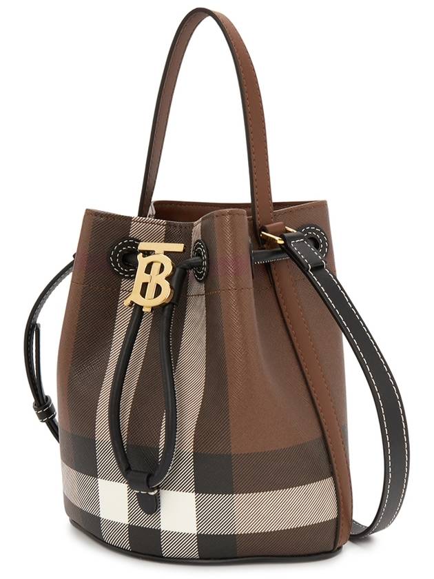 TB Mini Bucket Bag Dark Birch Brown - BURBERRY - BALAAN 3