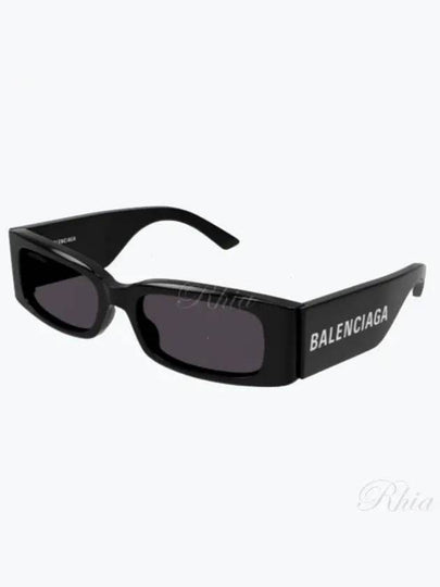 Eyewear Logo Print Rectangular Frame Sunglasses Black - BALENCIAGA - BALAAN 2