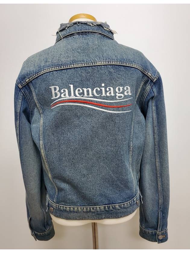 wave logo denim jacket - BALENCIAGA - BALAAN 4