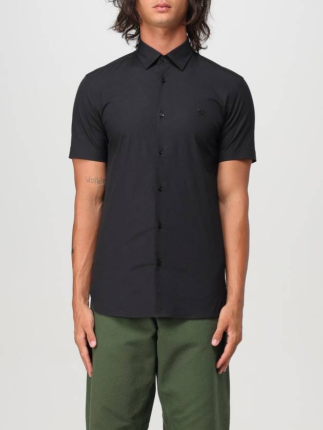 Organic Cotton Polo Shirt Black - BURBERRY - BALAAN 2