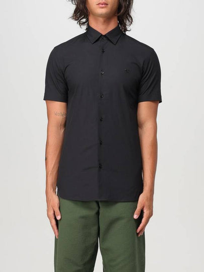 Organic Cotton Polo Shirt Black - BURBERRY - BALAAN 2