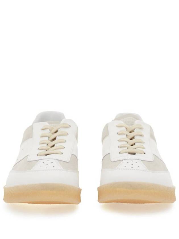 6 Court Leather Low Top Sneakers White - MAISON MARGIELA - BALAAN 5