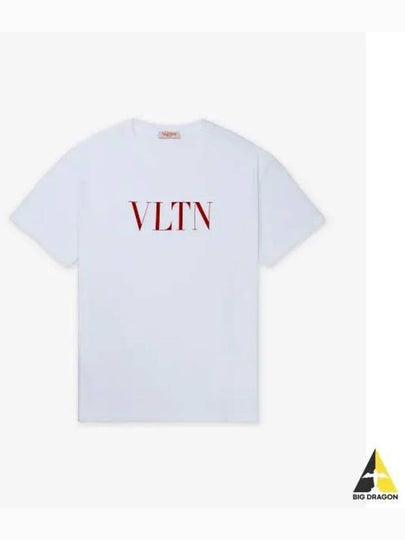 Crew Neck Logo Print Short Sleeve T-Shirt White - VALENTINO - BALAAN 2