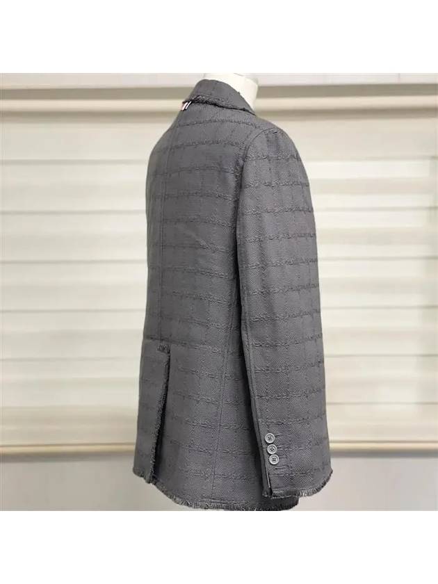 Three Stripes Cotton Tweed Jacket - THOM BROWNE - BALAAN 6