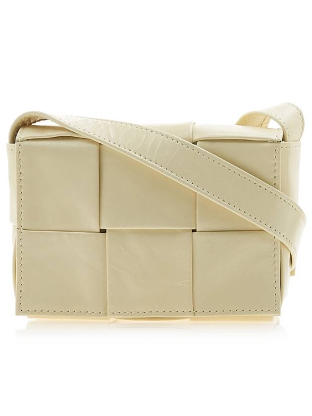 Cassette Small Leather Cross Bag Yellow - BOTTEGA VENETA - BALAAN 3