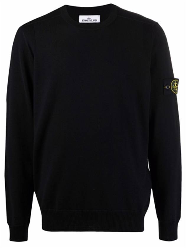 Light Wool Crewneck Knit Top Navy - STONE ISLAND - BALAAN 2