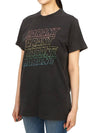 Zoeline Logo Print Short Sleeve T Shirt Black - ISABEL MARANT ETOILE - BALAAN 3