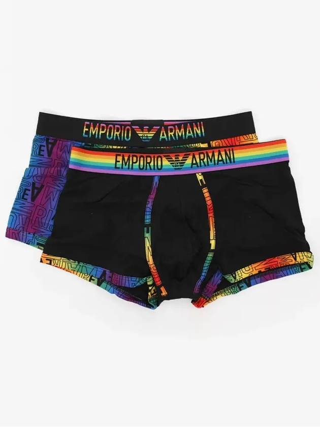 Rainbow Logo Print Briefs 2-Pack Set - EMPORIO ARMANI - BALAAN 3