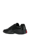 America's Cup Leather Low Top Sneakers Black - PRADA - BALAAN 5