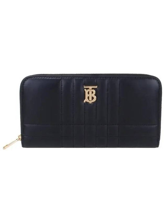 Quilted Leather Lola Ziparound Wallet Black Light Gold - BURBERRY - BALAAN 2