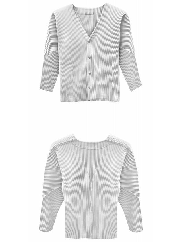 Pleats Cardigan Light Grey - ISSEY MIYAKE - BALAAN 5