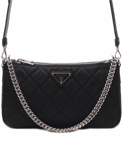 Tessuto Quilted Chain Shoulder Bag Black - PRADA - BALAAN 2