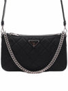 Tessuto Quilted Chain Shoulder Bag Black - PRADA - BALAAN 3