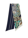 Animalier Print Silk Scarf Navy - SALVATORE FERRAGAMO - BALAAN 2