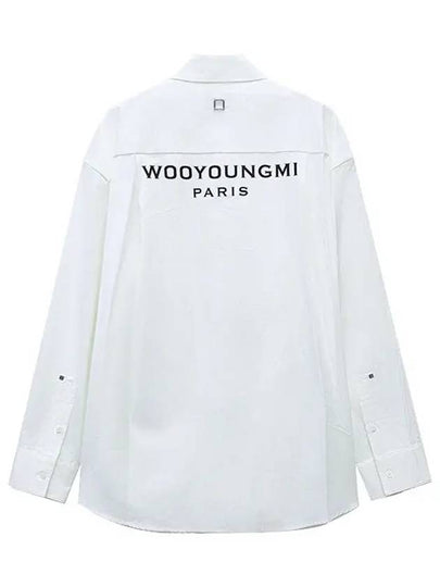 Cotton Back Logo Long Sleeve Shirt White - WOOYOUNGMI - BALAAN 2