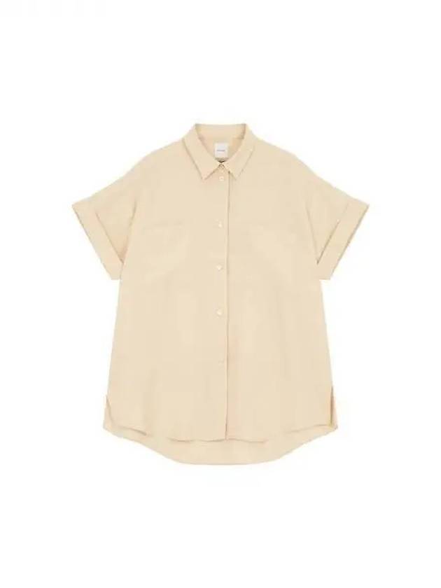 Women s Double Pocket Rayon Boxy Shirt Beige 271995 - PAUL SMITH - BALAAN 1