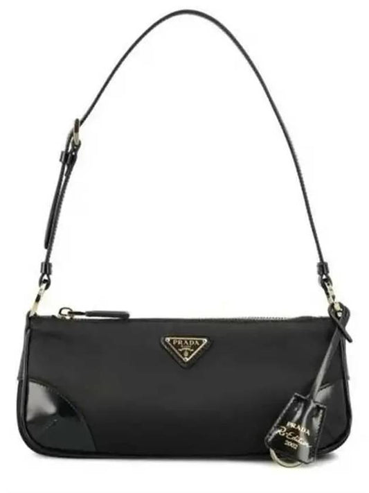 Re-Edition 2002 Re-Nylon Brushed Leather Shoulder Bag Black - PRADA - BALAAN 2