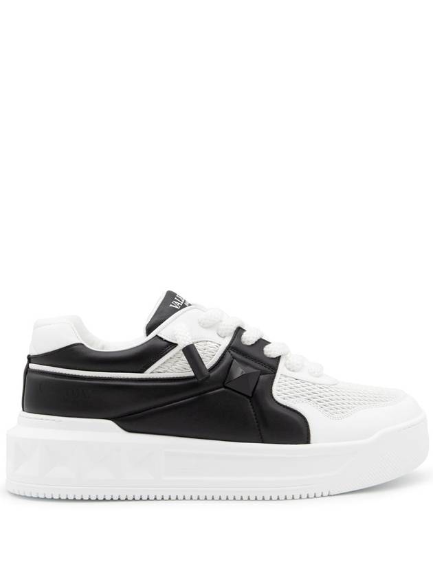 One Stud XL Low Top Sneakers Black White - VALENTINO - BALAAN 2