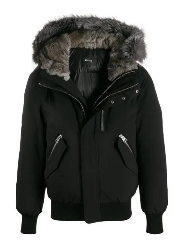 Dixon Nordic Tech Down Silver Fur Bomber Jacket Black - MACKAGE - BALAAN 3