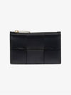 Intrecciato Zipper Card Wallet Black - BOTTEGA VENETA - BALAAN 4