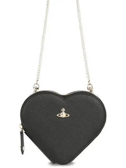 Saffiano Heart Cross Bag Black - VIVIENNE WESTWOOD - BALAAN 2