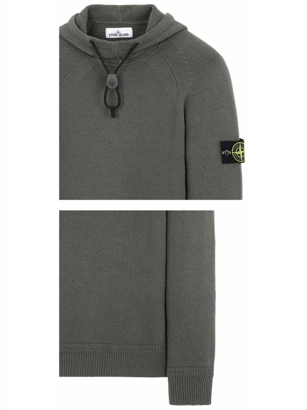 Waffen Hooded Knit Top Khaki - STONE ISLAND - BALAAN 6