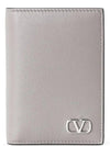 V Logo Half Wallet Grey - VALENTINO - BALAAN 2