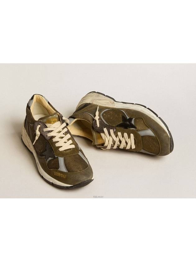 Dad Star Distressed Finish Low Top Sneakers Khaki - GOLDEN GOOSE - BALAAN 3