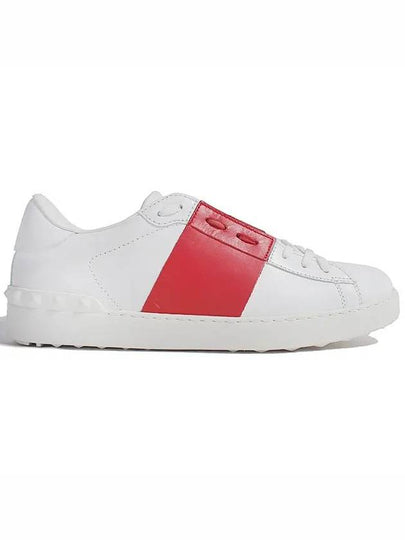 Men's Red Band Hidden Strap Low Top Sneakers White - VALENTINO - BALAAN 2