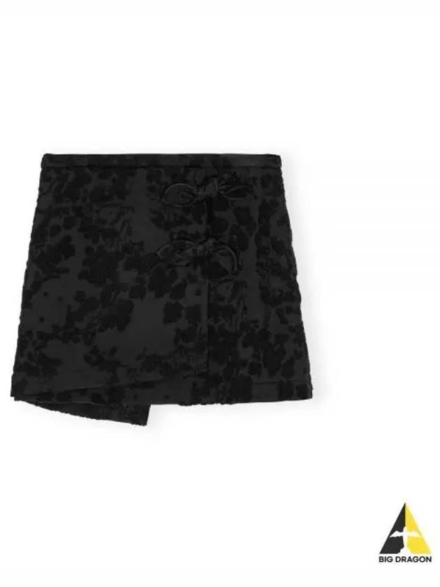 Acrylic Blend A-Line Skirt Black - GANNI - BALAAN 2