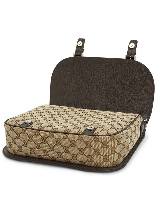 GG Canvas Leather Cross Bag Beige Brown - GUCCI - BALAAN 5