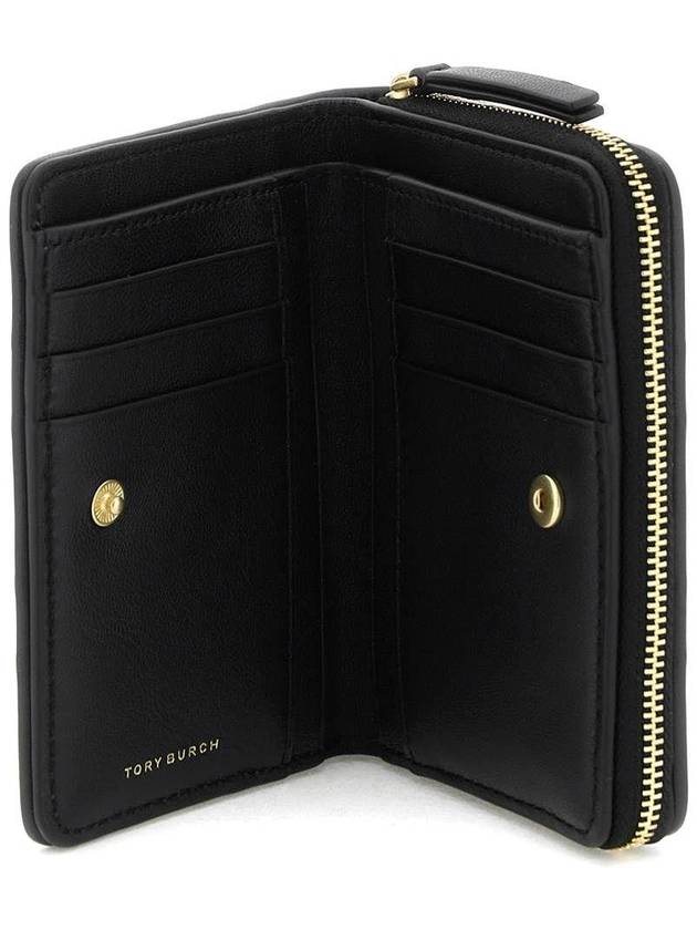 Fleming Soft Leather Half Wallet Black - TORY BURCH - BALAAN 3