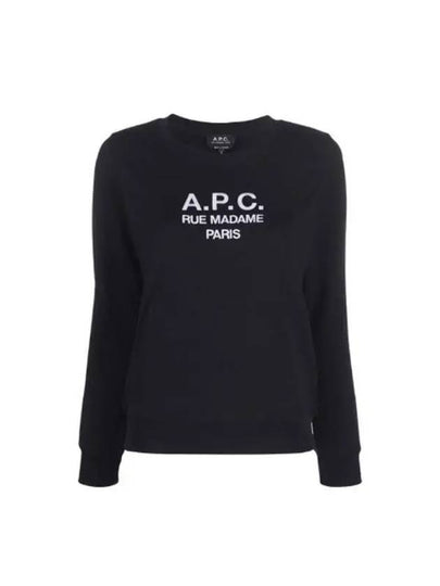 Women's TINa Logo Sweat Sweatshirt Black - A.P.C. - BALAAN 2