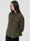 Wool Check Shirt Outer Green - VOYONN - BALAAN 9