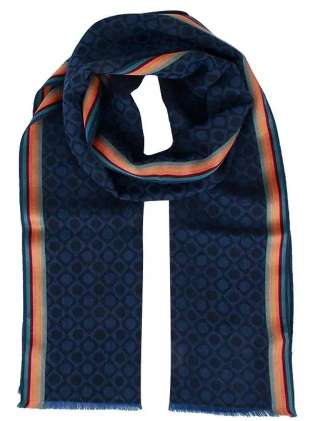 Diamond Stripe Muffler Blue - PAUL SMITH - BALAAN.