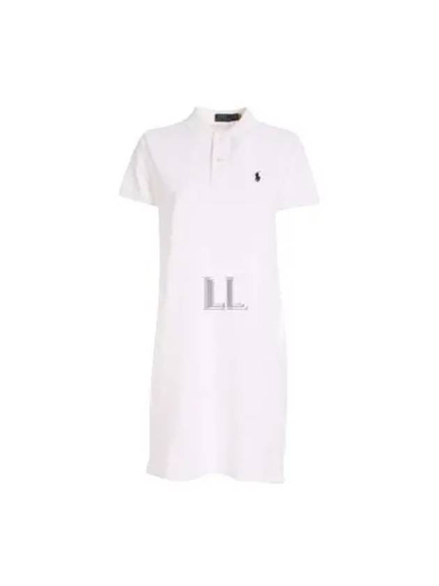 Women's Pony Logo Midi Dress White - POLO RALPH LAUREN - BALAAN 2